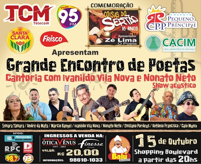 Em Mossoró, cantor e compositor sousense, Emiliano Pordeus