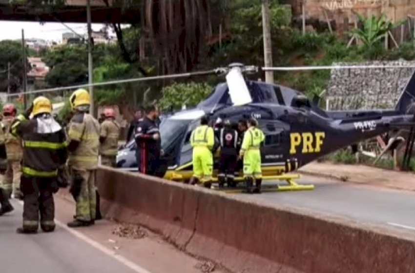 VÍdeo Helicóptero Da Prf Faz Pouso Emergencial Enquanto Socorria Vítimas De Acidente Em Bh 5878